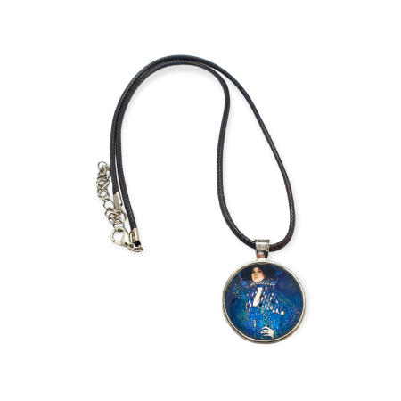 necklace leather cord klimt28